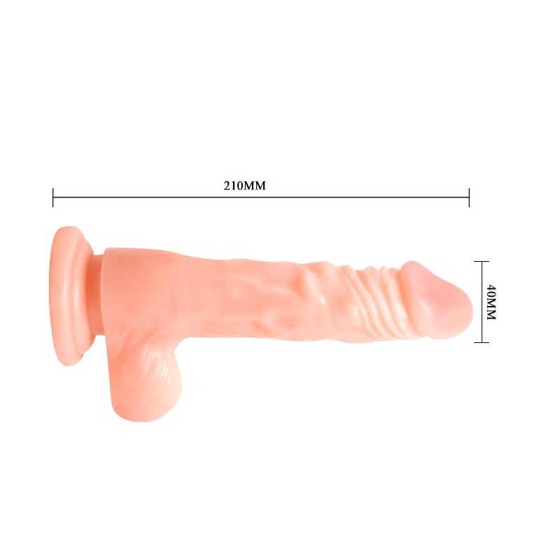 Realistyczne żylaste dildo z wibrującą końcówką